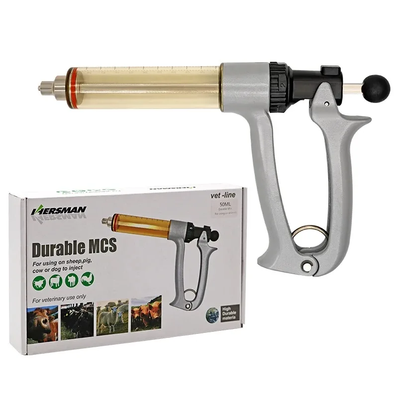 Veterinary Syringe Gun - Jeringa continua veterinaria semiautomática de 25/50ml,